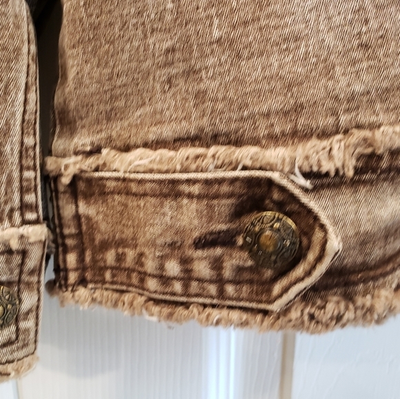 DG2 by Diane Gilman brown denim jacket with bling - Picture 8 of 11